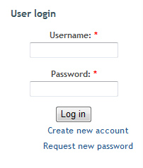 Log in block